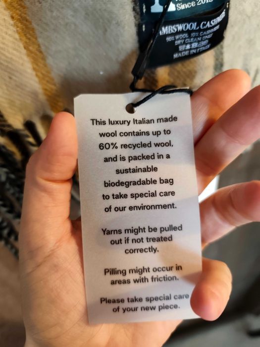 Нов дамски шал от камилска вълна и кашмир в стил Burberry