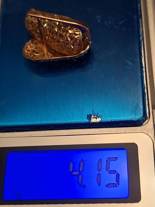 Серьги+кольцо золото 585