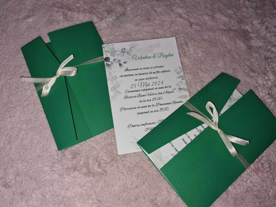 Invitatii si plicuri nunta, botez!