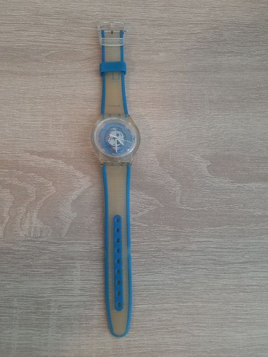 Ceas Swatch Jelly Blue – Model Transparent Skeleton (Swiss Made)