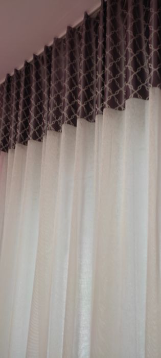 Нежно перде от уникален плат,идеално за скриване на трегер