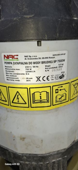 Потопяема помпа NAC 750W