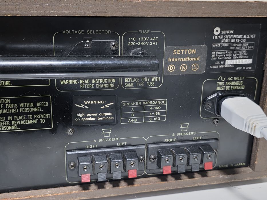Setton RS 220 stereo receiver