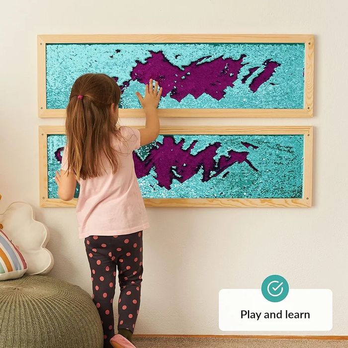 Сензорен стенен панел с пайети – Антистрес и терапия. Комплект от 2бр.