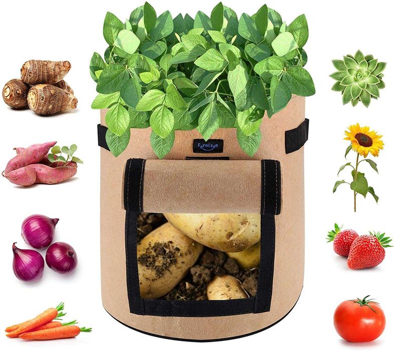 Саксии от плат / градински торбички