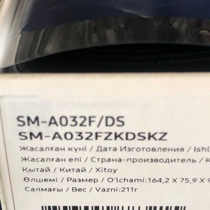 смартфон Самсунг  А032 (2х симочный )