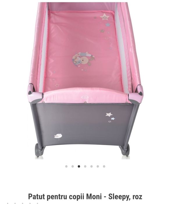 Patut pentru copii Moni - Sleepy, roz,pliabil