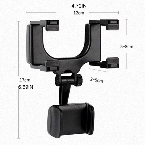 Стойка за телефон 3520-1 върху огледалото за обратно виждане на автомо