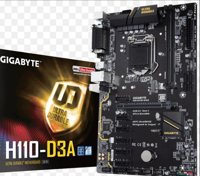 Материнская плата Gigabyte GA-H110-D3A LGA1151 DDR4 + Подсветка
