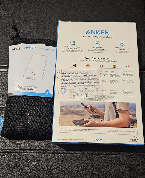 Повербанк Anker Powercore III sense 20K