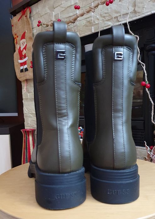 Botine/Ghete Guess Chelsea originale/ kaki, mărimea 38