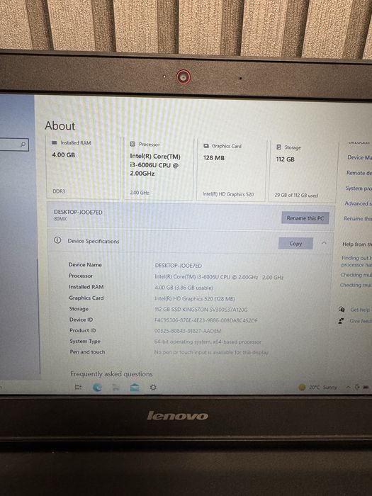 Vand laptop Lenovo E31-80 i3