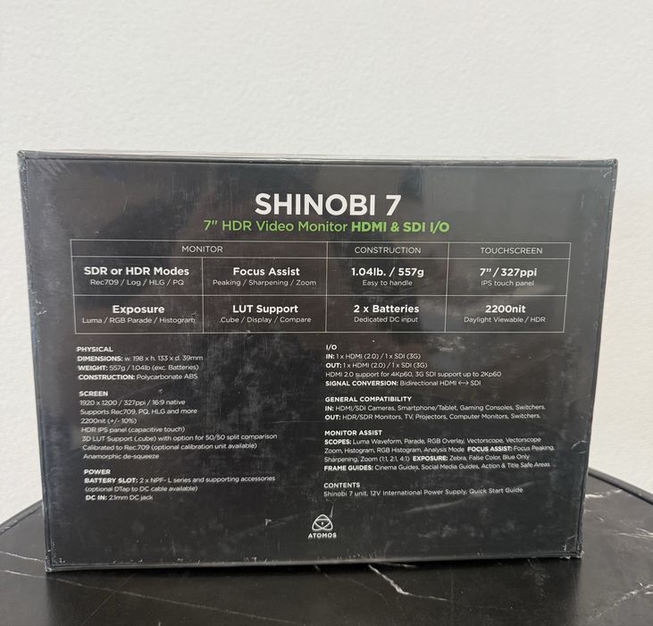 Atomos Shinobi 7 Monitor HDR 4K Sigilat Oferta M