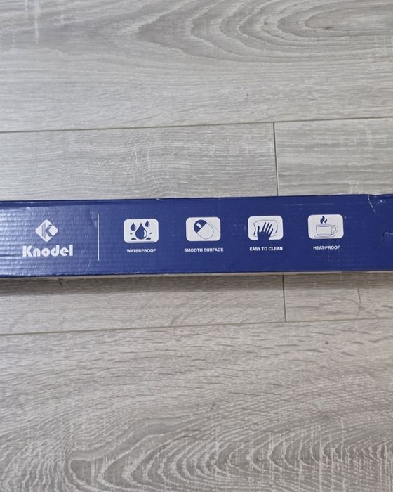 Pad birou K KNODEL 90x43cm, impermeabil, dublu față Bleu/Argintiu