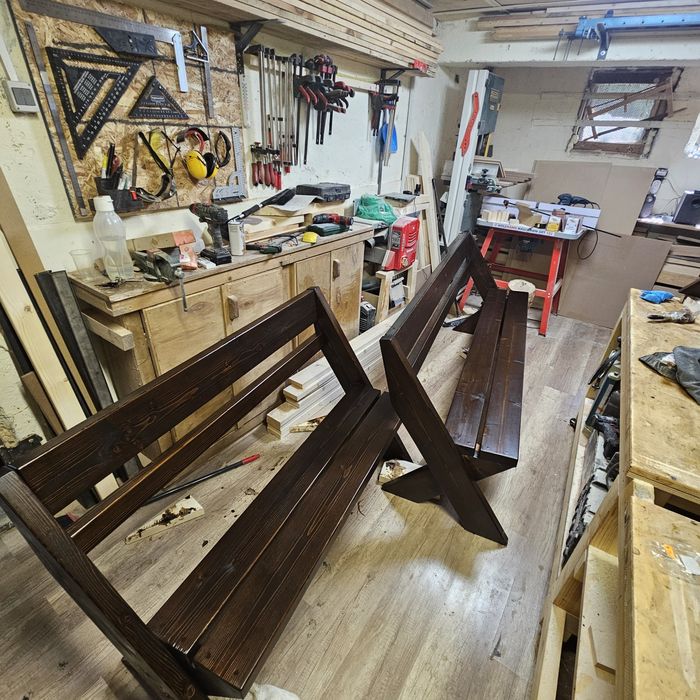 Дървена пейка за градина, тераса