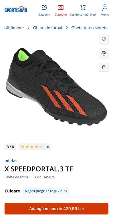 Ghete de Fotbal Adidas X Speedportal
