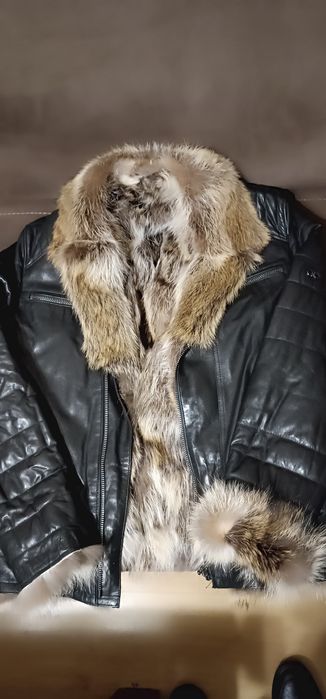 Луксозно Кожено Мъжко Яке.