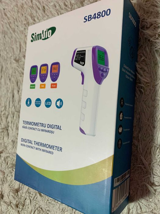 Termometru digital frunte infrarosu Simbio SB4800 NOU sigilat medical