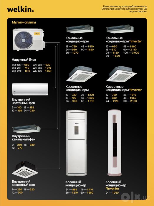 Кондиционеры, очистители воздуха и рекуператоры от Midea и Welkin