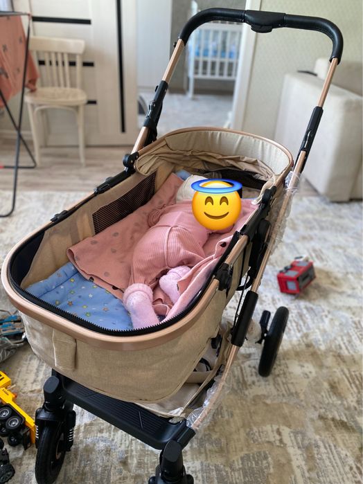 Детская коляска 2 в 1 люлька + прогулочная