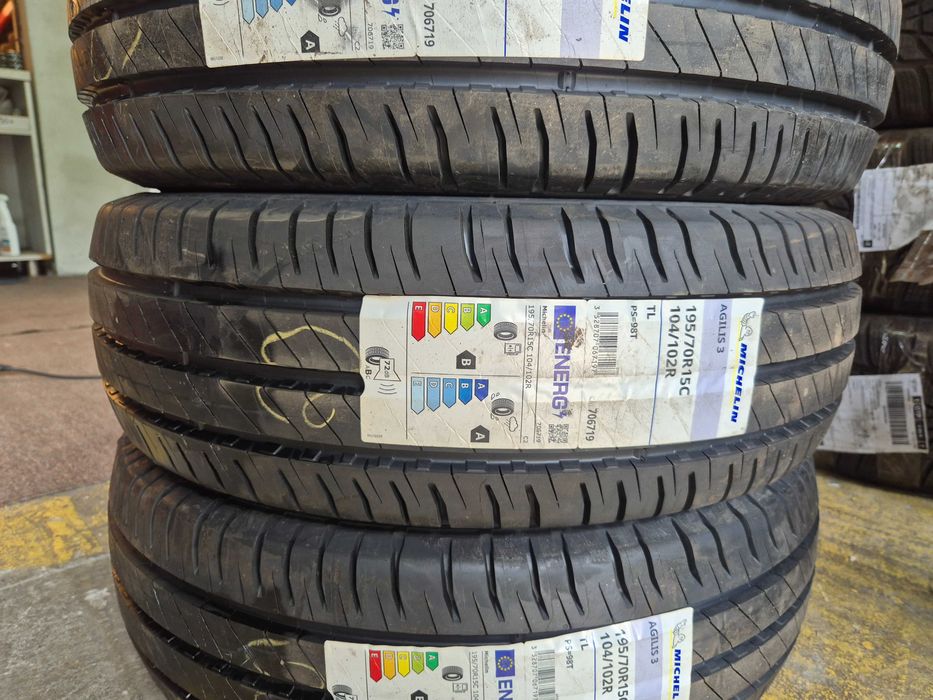 4 Anvelope de VARA - 195/70/15C 104/102R - Michelin Agilis 3 - NOI - DOT 2023 !