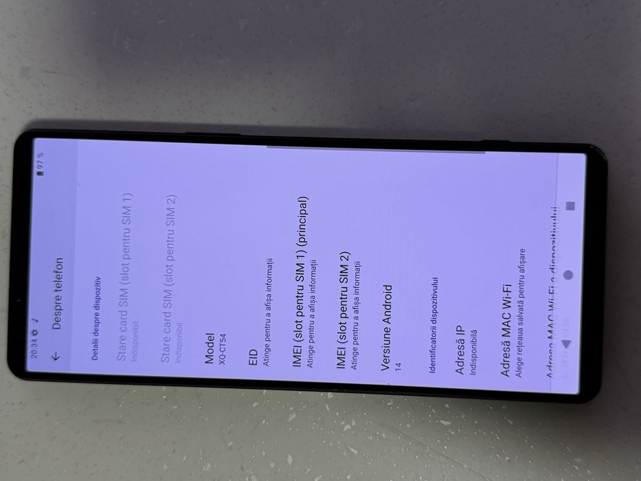 Vand sony xperia ct 54 256 gb 16 ram liber retea