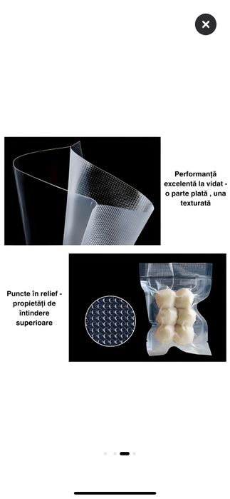 Pungi vidat gofrate AYCB, pentru aparat de vidat alimente, 50 bucati