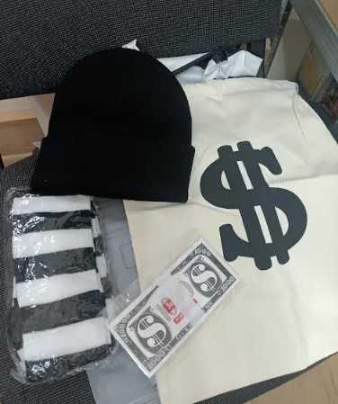 Костюм на крадец за възрастни от 7 части, карнавален костюм