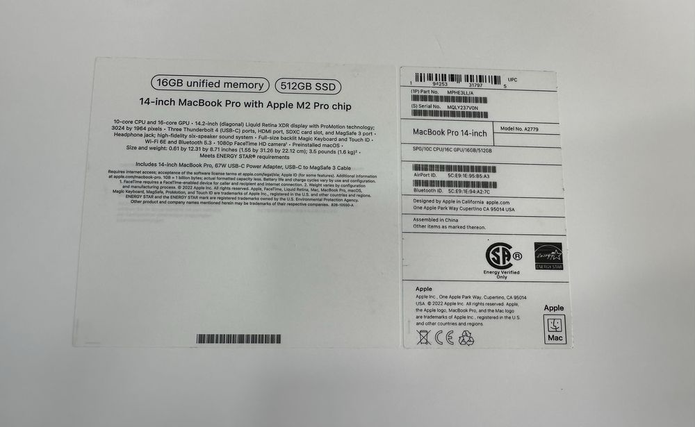 Apple MacBook Pro M2 Pro 16GB\512GB  2023 года в хорошем состояние