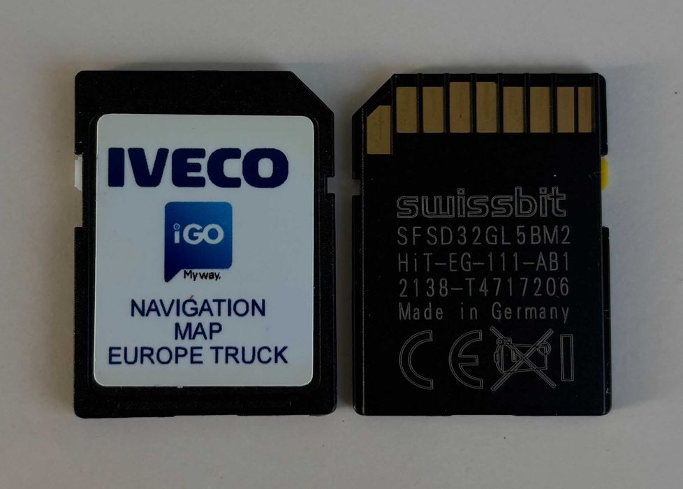 2025 Ново IVECO СД Карта Камион IVECONNECT Навигационна Sd Card