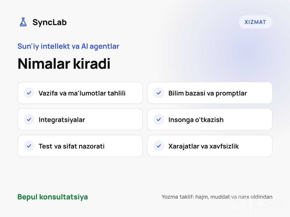 AI chat-bot va sun'iy intellekt / ИИ чат-бот для бизнеса
