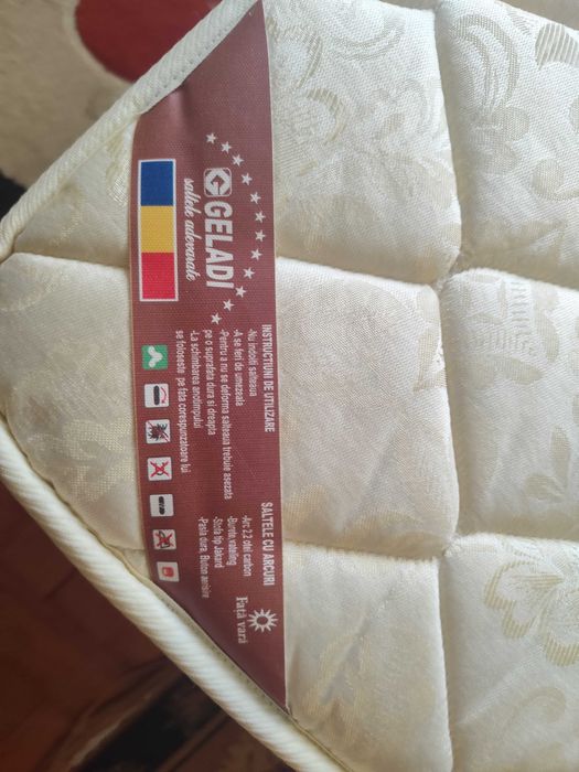 Pat plus saltea 140 latime pe 200 lungime