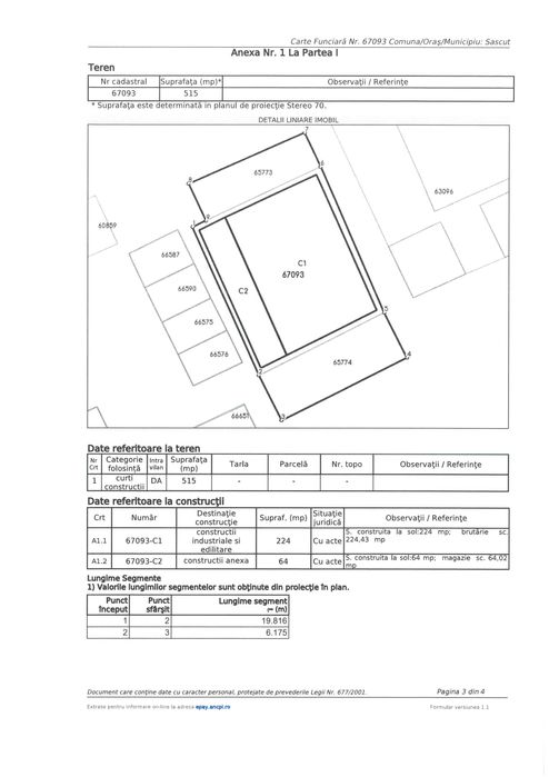 Vand spatiu comercial localitatea Sascut, judetul Bacau