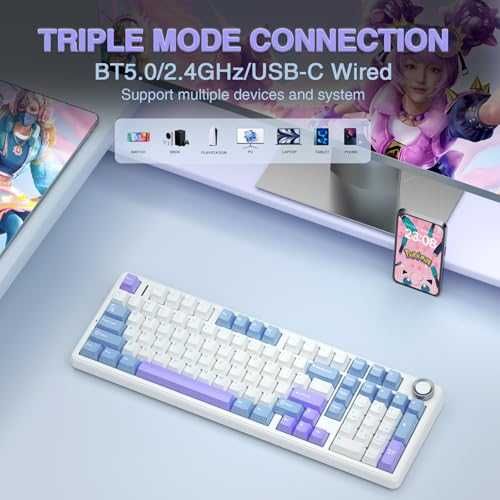 Механична клавиатура AULA F99 Pro безжична RGB 96