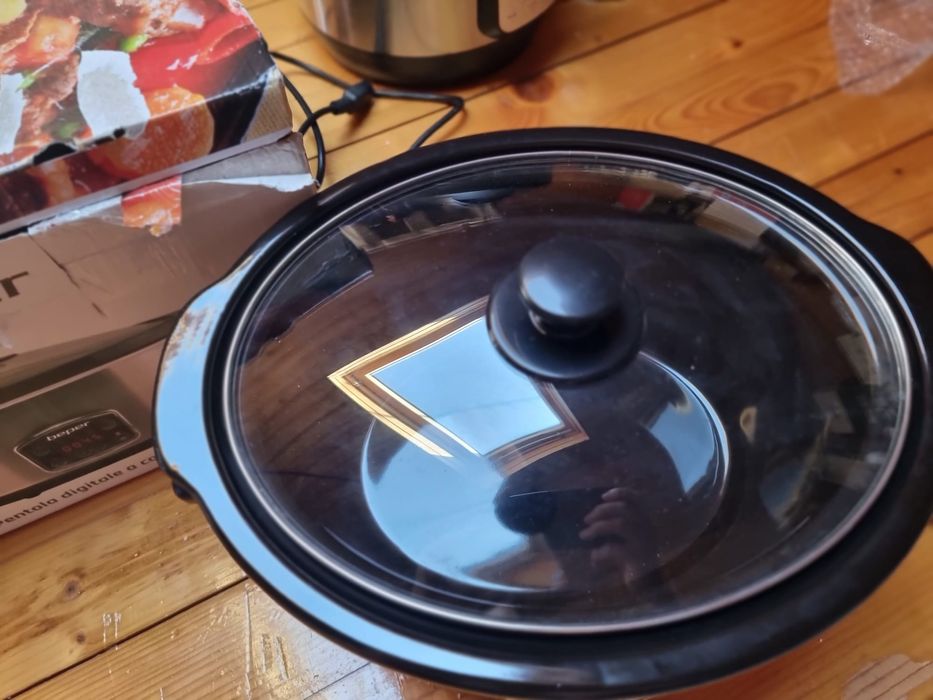 Slow cooker digital putere 280W capacitate 4 5 L timer carcasa din ote