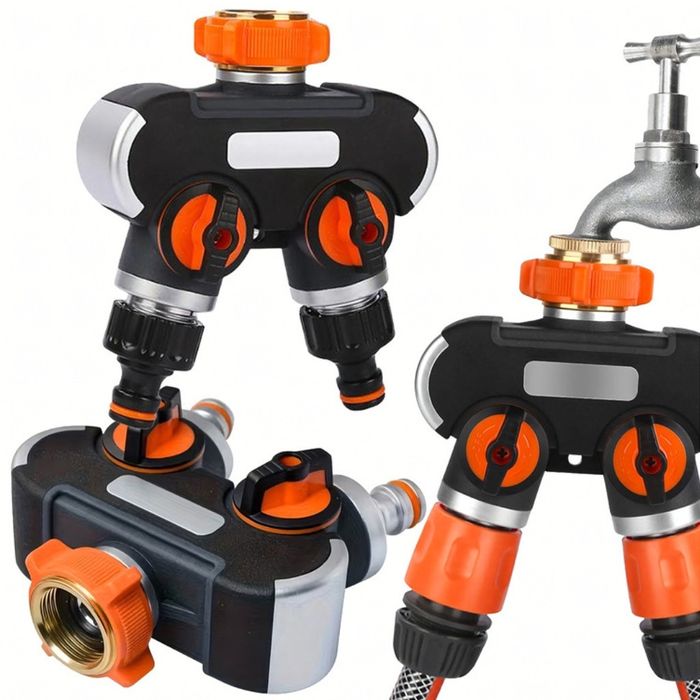 Двупосочен разпределител за градински кран 2в1