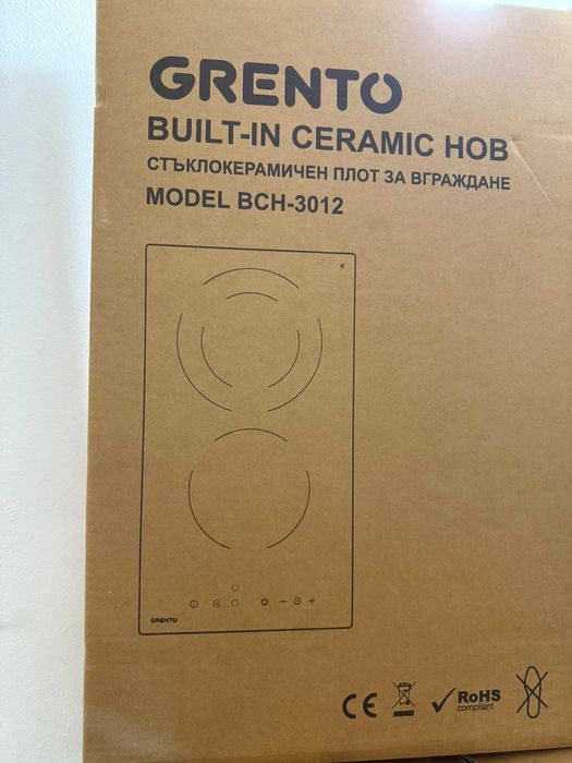 Стъклокерамичен плот Grento BCH-3012 Нови 24 месеца гаранция