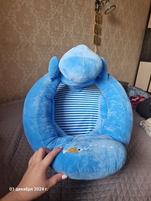 Детская подушка сидушка пингвин