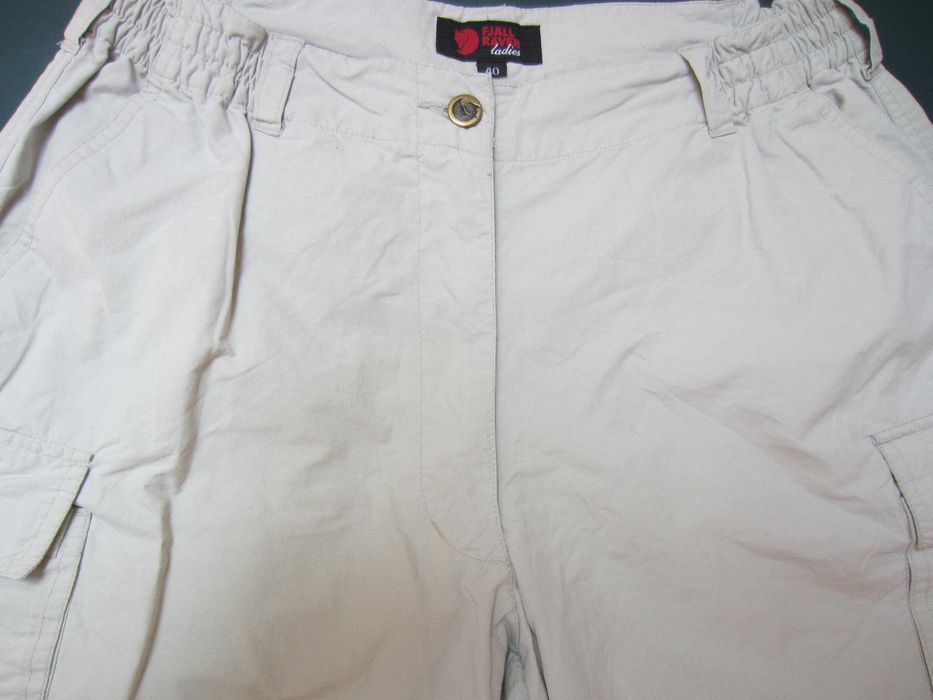 Pantalon dama Fjall Raven, masura 40, 73%polyamida+27%bumbac, fermoar pentru bermude, culoare bej, stare f. buna- ca nou