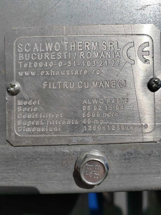 Filtru cu maneci - Exhaustor rumegus AEWO P40/2