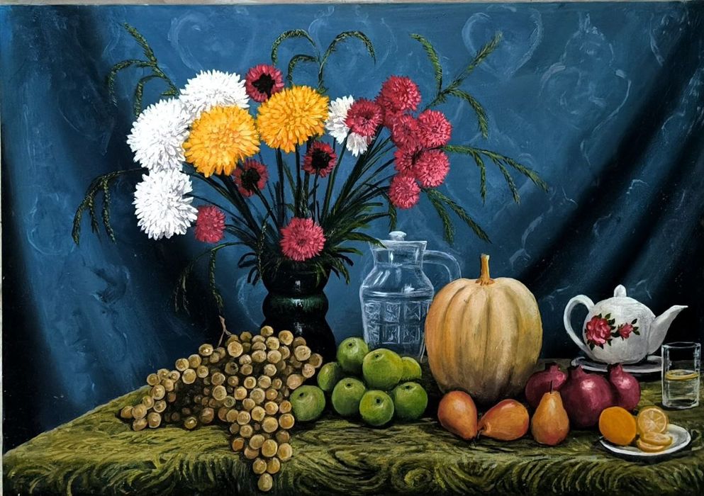 Картина маслом Ташкент 70 ые