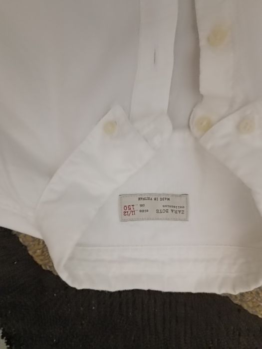 Страхотна бяла, детска ризка ZARA, 11-12 год, 150 ръст