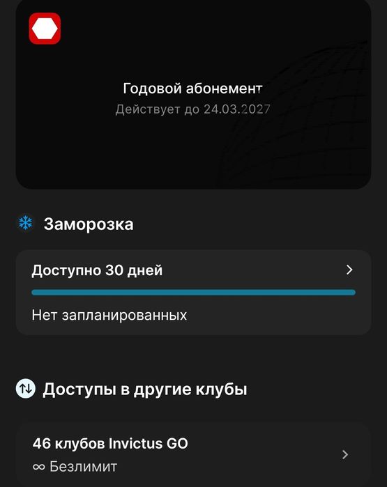 Абонемент Invictus Go - Безлимитный
