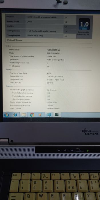 Laptop Fujitsu Siemens