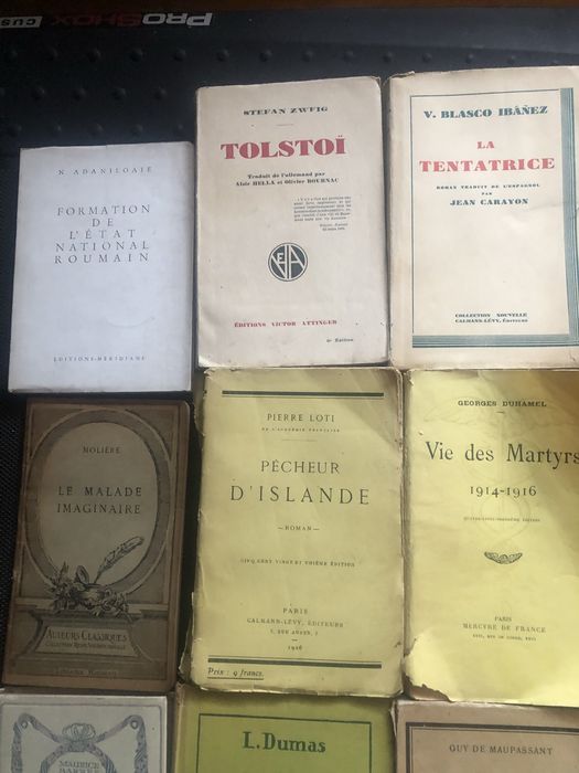 Carti in limba franceza ediții 1923-1928