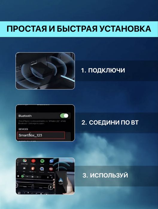 CarPlay адаптер 2в 1