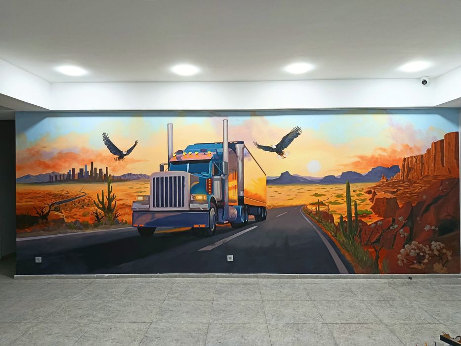 Роспись стен. Художник. Rassom