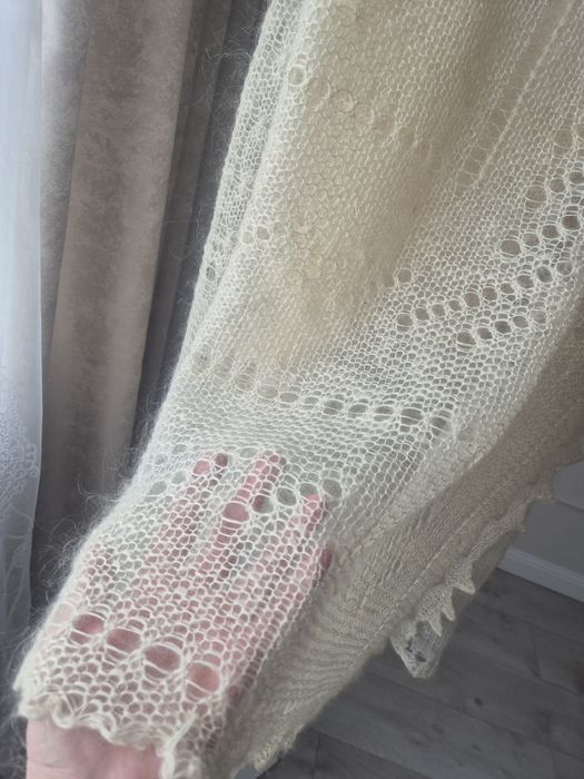 Теплый пуховый платок