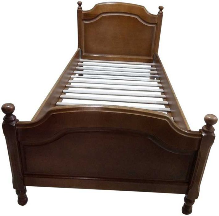 Pat din lemn masiv de fag Ileana, 90x200 cm