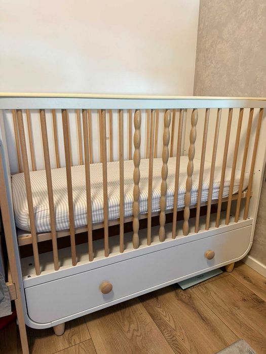 Patut bebe IKEA MYLLRA, alb, 70x132 cm + Saltea